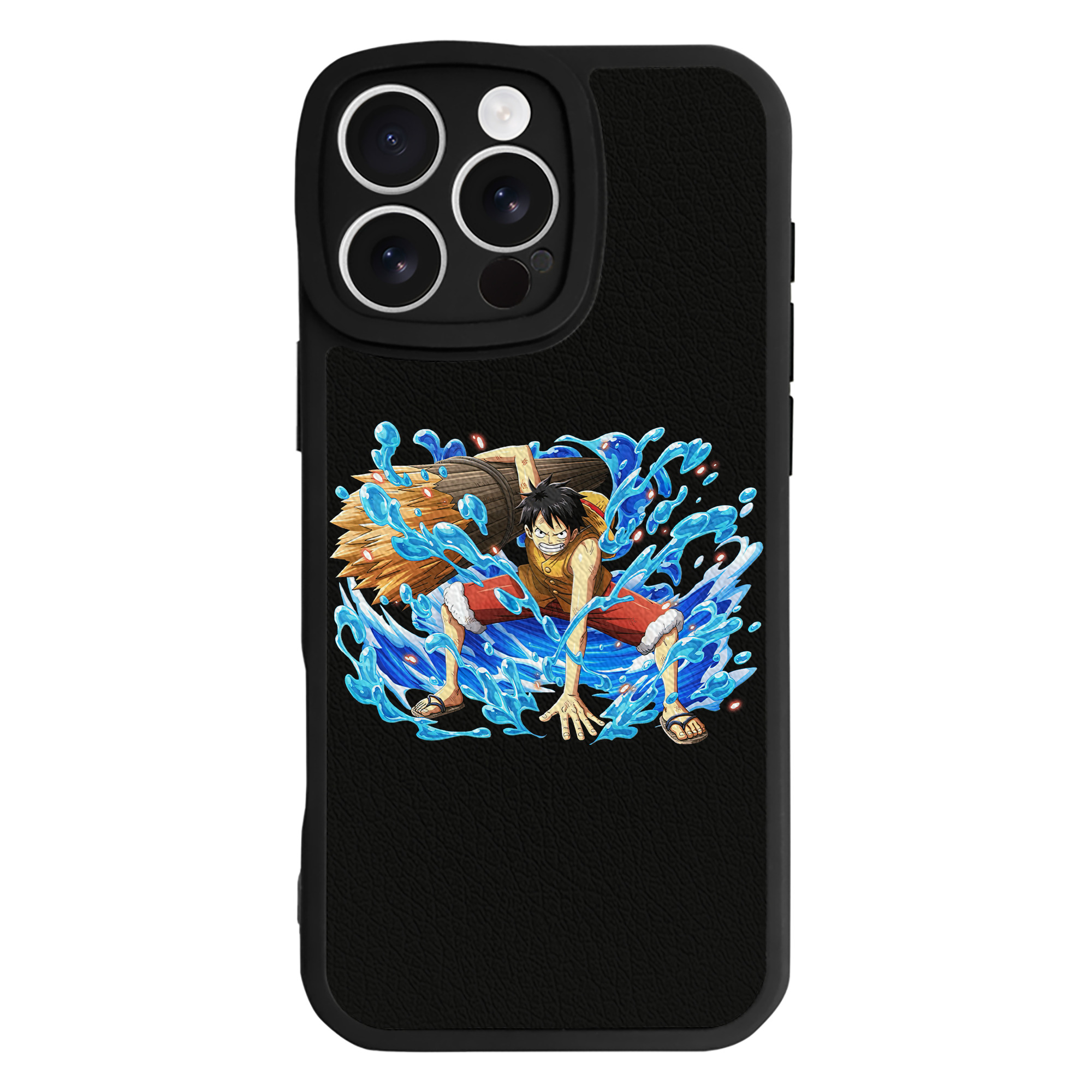 （画像用） ワンピース モンキー・D・ルフィ ONE PIECE Monkey D. Luffy 【iPhone 16シリーズ対応】シリコンスマホケース（レザー調） 材質：シリコン